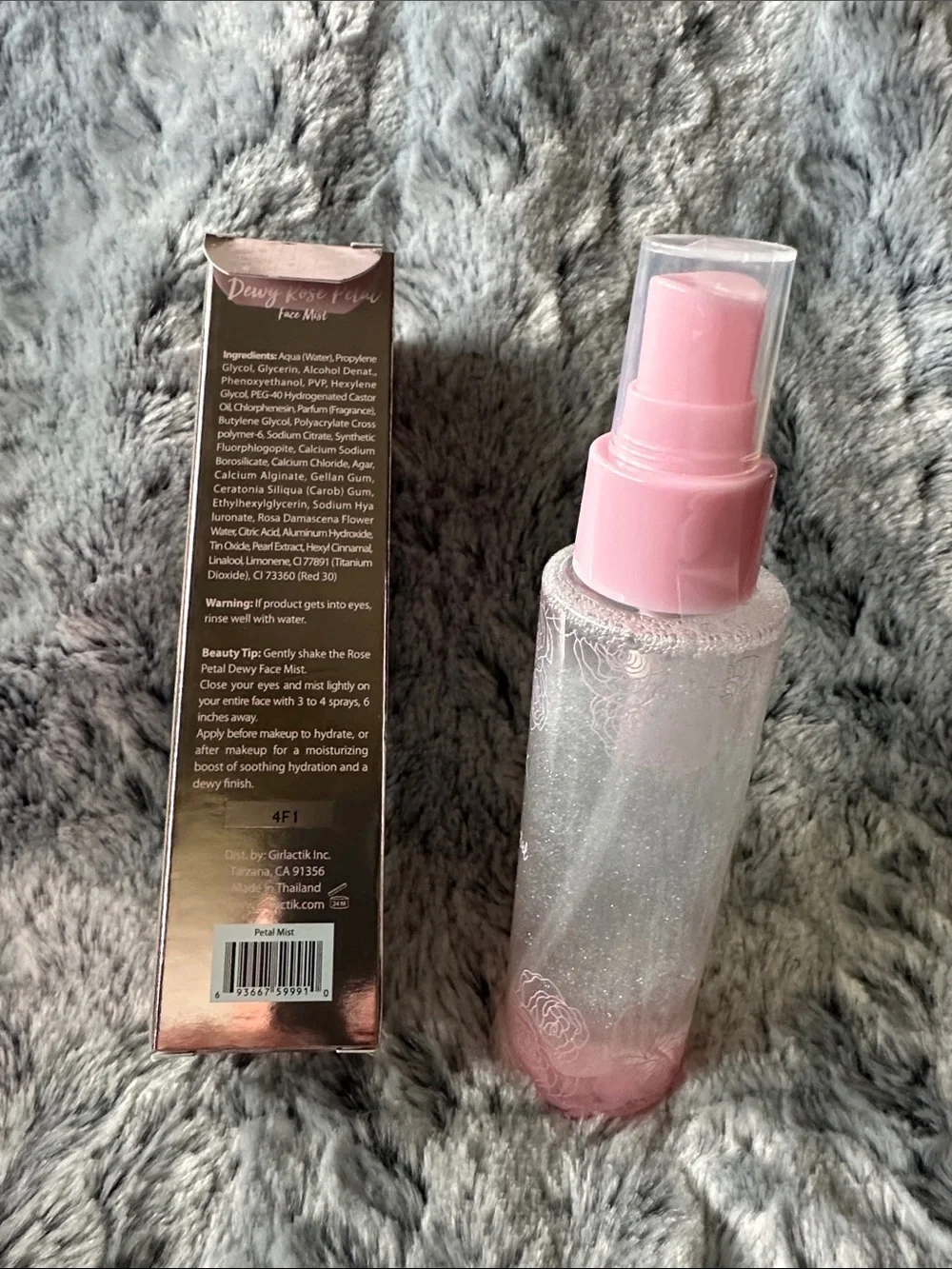 NIB - Girlactik Dewy Rose Petal Face Mist